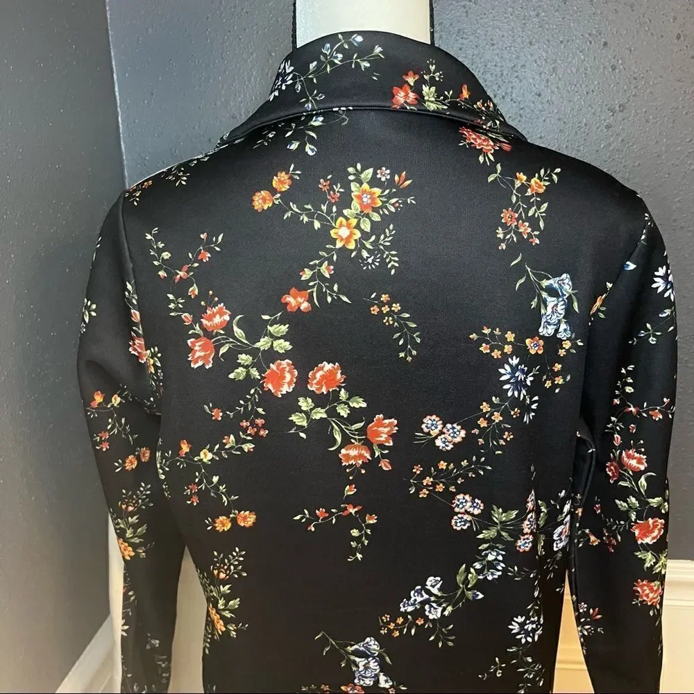 AFRM Floral Track Jacket with Racing Stripe